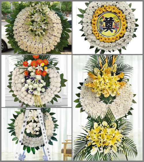 四川成都彭州市磁峰镇西一村花圈速递